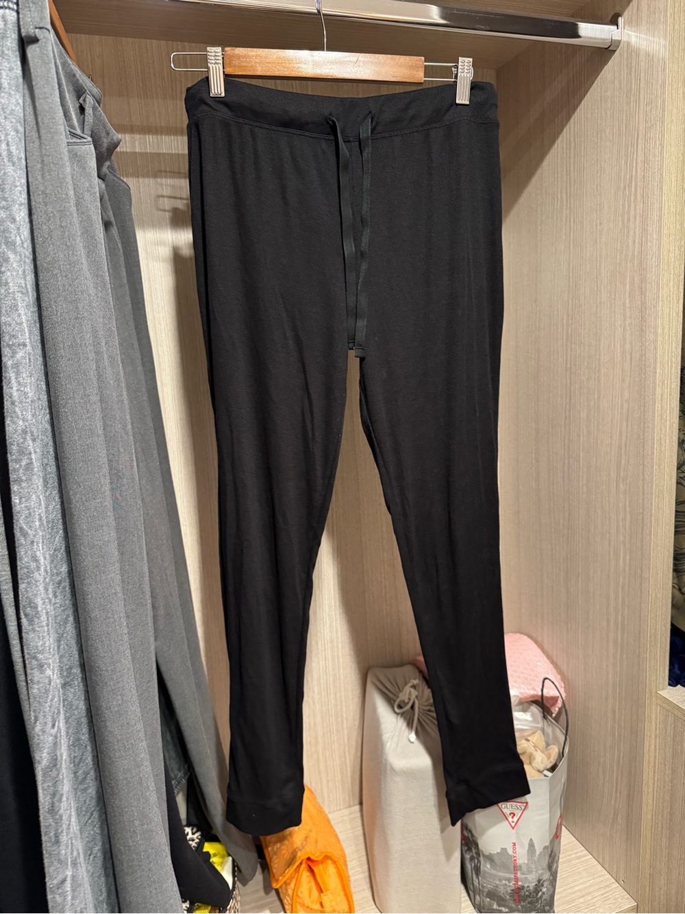 Calvin Klein Black Drawstring Lounge Pants with Branded Waistband
